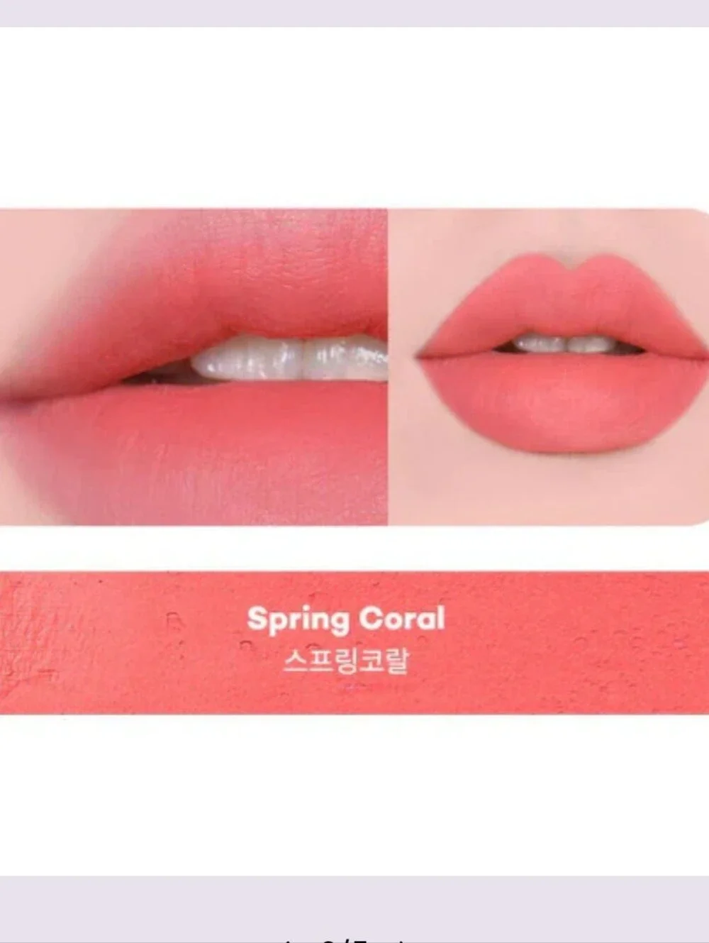 Spring Coral Matte Lipstick Pink Peach C Korean Skincare Magnetic Closure